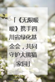 《无限暖暖》携手四川省绿化基金会，共同守护大熊猫家园