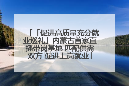 「促进高质量充分就业巡礼」内蒙古首家直播带岗基地 匹配供需双方 促进上岗就业