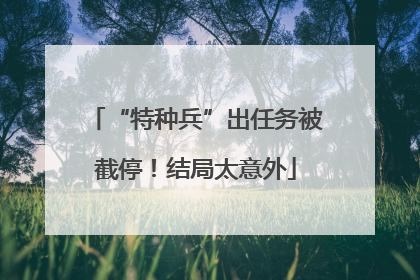 “特种兵”出任务被截停！结局太意外
