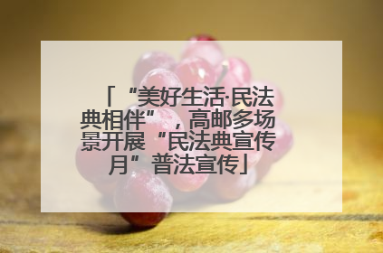 “美好生活·民法典相伴”，高邮多场景开展“民法典宣传月”普法宣传