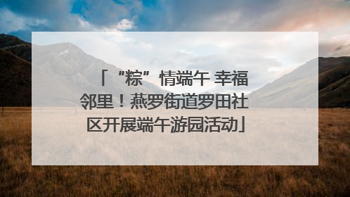 “粽”情端午 幸福邻里！燕罗街道罗田社区开展端午游园活动