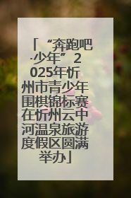 “奔跑吧·少年”2025年忻州市青少年围棋锦标赛在忻州云中河温泉旅游度假区圆满举办