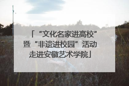 “文化名家进高校”暨“非遗进校园”活动走进安徽艺术学院