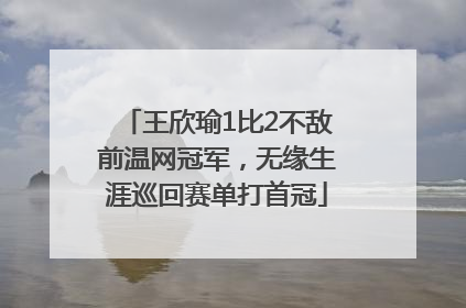 王欣瑜1比2不敌前温网冠军，无缘生涯巡回赛单打首冠
