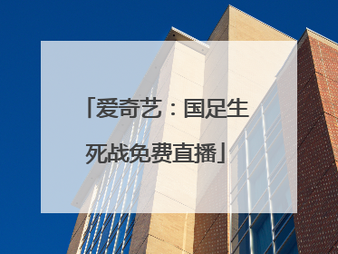 爱奇艺：国足生死战免费直播