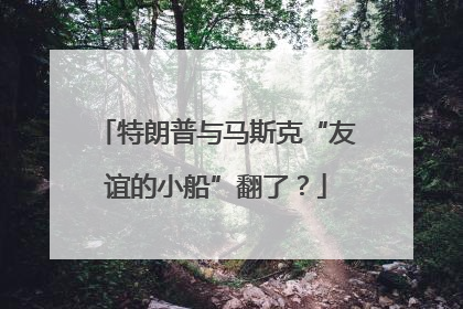 特朗普与马斯克“友谊的小船”翻了？