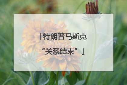特朗普马斯克“关系结束”
