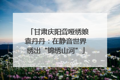 甘肃庆阳聋哑绣娘袁丹丹：在静音世界绣出“锦绣山河”