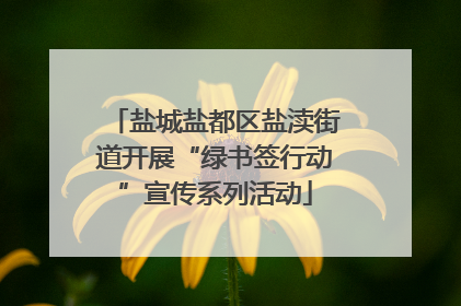 盐城盐都区盐渎街道开展“绿书签行动”宣传系列活动