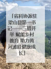 省科协派驻梁山县第一书记——三措并举 赋能乡村教育 助力黄河滩娃健康成长