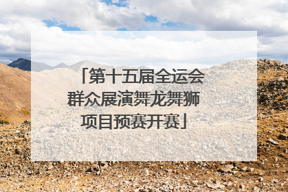 第十五届全运会群众展演舞龙舞狮项目预赛开赛