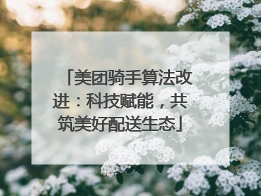美团骑手算法改进：科技赋能，共筑美好配送生态