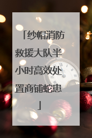 纱帽消防救援大队半小时高效处置商铺蛇患