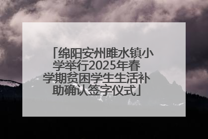 绵阳安州雎水镇小学举行2025年春学期贫困学生生活补助确认签字仪式