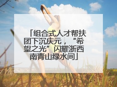组合式人才帮扶团下沉庆元，“希望之光”闪耀浙西南青山绿水间