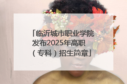 临沂城市职业学院发布2025年高职（专科）招生简章