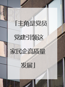 主角是党员 党建引领这家民企高质量发展