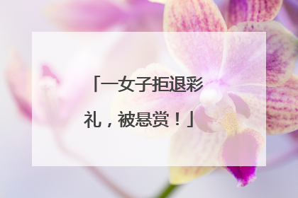 一女子拒退彩礼，被悬赏！