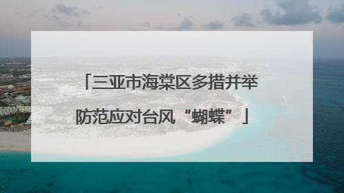 三亚市海棠区多措并举防范应对台风“蝴蝶”