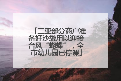三亚部分商户准备好沙袋用以迎接台风“蝴蝶”，全市幼儿园已停课