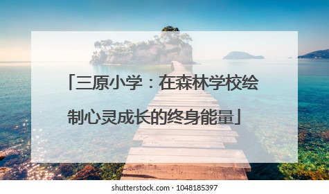 三原小学：在森林学校绘制心灵成长的终身能量