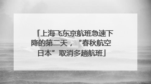 上海飞东京航班急速下降的第二天，“春秋航空日本”取消多趟航班