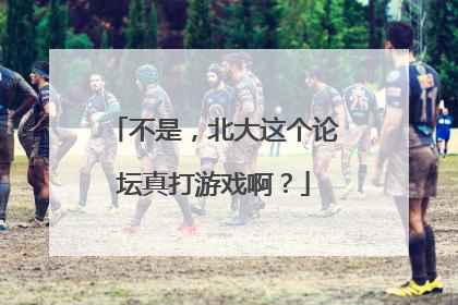 不是，北大这个论坛真打游戏啊？