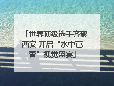 世界顶级选手齐聚西安 开启“水中芭蕾”视觉盛宴
