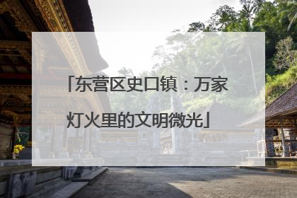 东营区史口镇：万家灯火里的文明微光