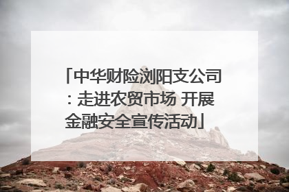 中华财险浏阳支公司：走进农贸市场 开展金融安全宣传活动