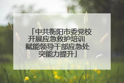 中共衡阳市委党校开展应急救护培训 赋能领导干部应急处突能力提升
