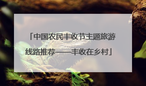 中国农民丰收节主题旅游线路推荐——丰收在乡村
