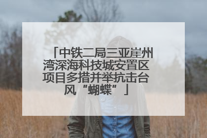 中铁二局三亚崖州湾深海科技城安置区项目多措并举抗击台风“蝴蝶”