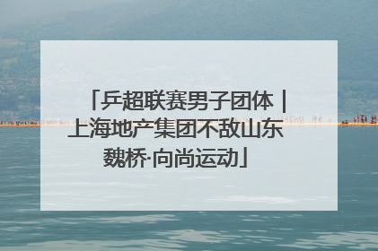 乒超联赛男子团体｜上海地产集团不敌山东魏桥·向尚运动