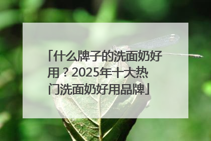 什么牌子的洗面奶好用？2025年十大热门洗面奶好用品牌