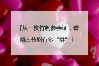 从一枚竹制参会证，看湖南节能有多“拼”