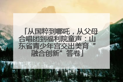 从国粹到哪吒，从父母合唱团到福利院童声：山东省青少年宫交出美育“融合创新”答卷