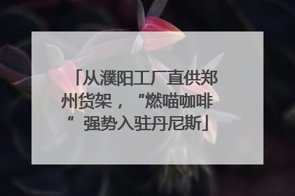 从濮阳工厂直供郑州货架，“燃喵咖啡”强势入驻丹尼斯