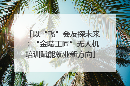 以“飞”会友探未来：“金陵工匠”无人机培训赋能就业新方向