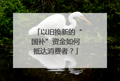 以旧换新的“国补”资金如何抵达消费者？