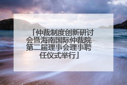 仲裁制度创新研讨会暨海南国际仲裁院第二届理事会理事聘任仪式举行