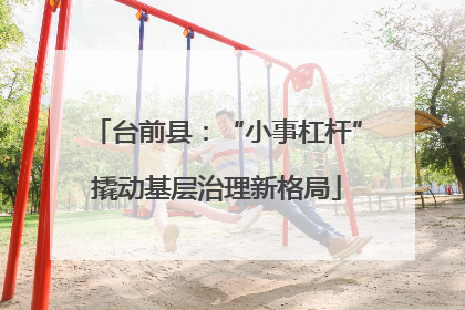 台前县：“小事杠杆”撬动基层治理新格局
