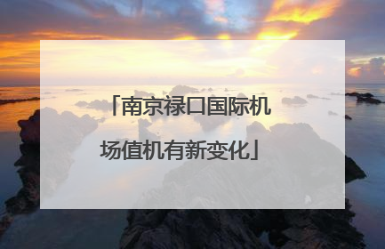 南京禄口国际机场值机有新变化