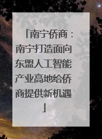 南宁侨商：南宁打造面向东盟人工智能产业高地给侨商提供新机遇