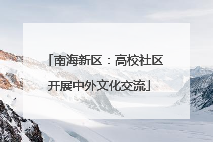 南海新区：高校社区开展中外文化交流