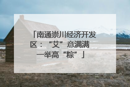 南通崇川经济开发区：“艾”意满满 一举高“粽”
