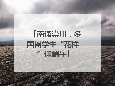 南通崇川：多国留学生“花样”迎端午
