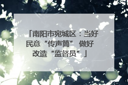 南阳市宛城区：当好民意“传声筒” 做好改造“监督员”