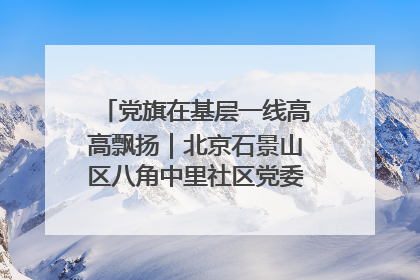 党旗在基层一线高高飘扬｜北京石景山区八角中里社区党委：用脚步丈量民生