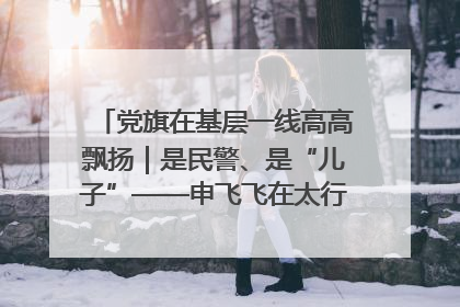 党旗在基层一线高高飘扬｜是民警、是“儿子”——申飞飞在太行山中的一线坚守